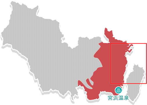 宮島対岸（宮浜温泉・宮島口など）